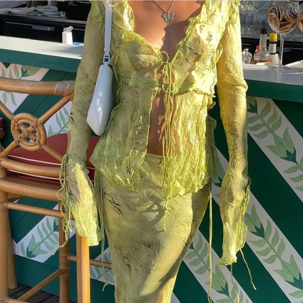 Rat and Boa cobra blouse lime